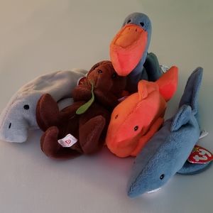 Vintage Beanie Babies - Ocean Babies Bunch